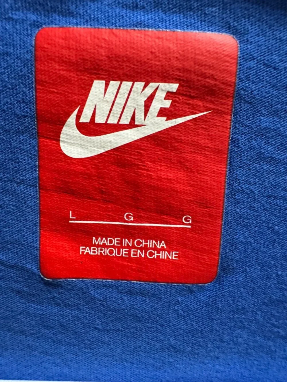 Nike Blue Tank Top with White Trim and Logo